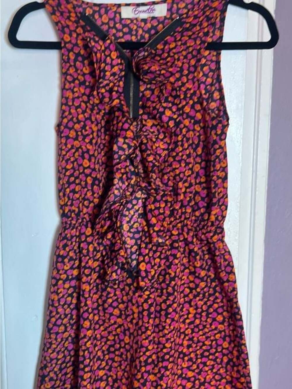 Vintage Sleeveless romper in Pink & Orange